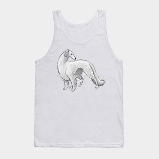 Dog - Borzoi - White Tank Top